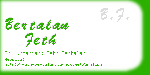 bertalan feth business card